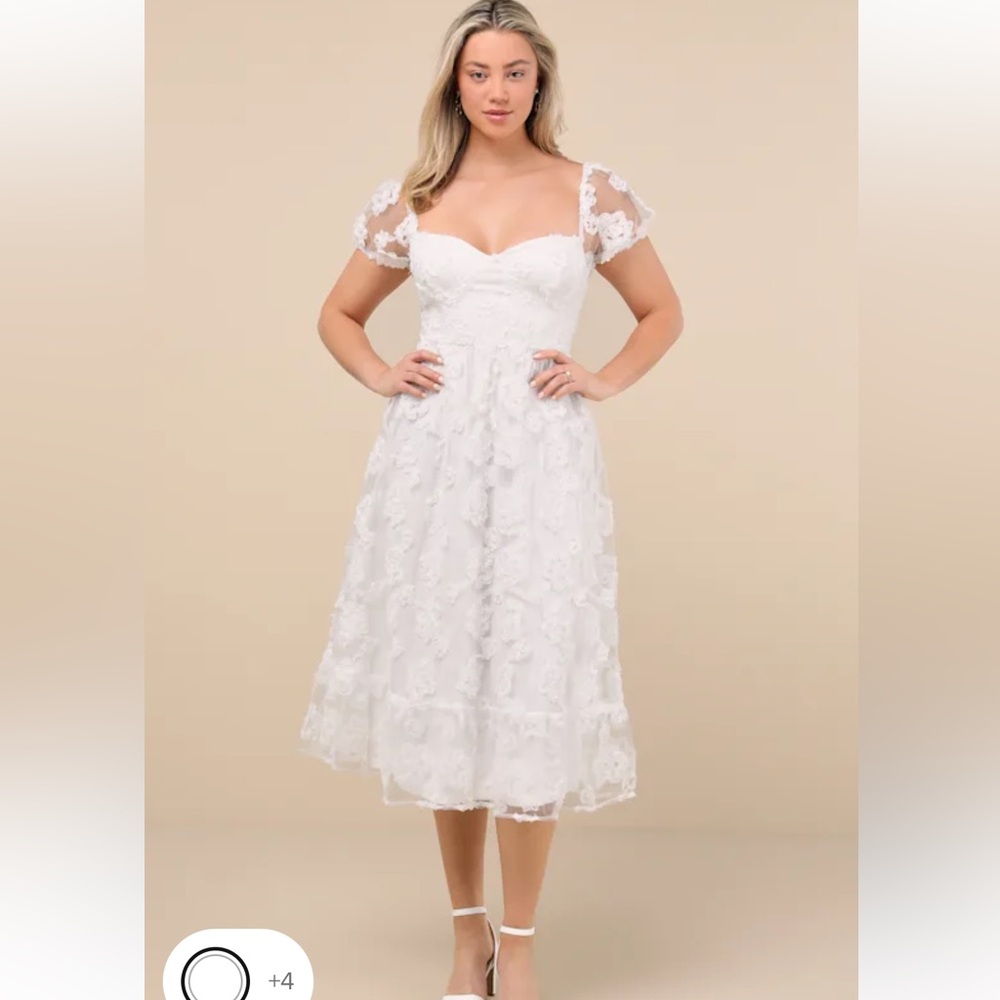 LULUS SIZE L WHITE DRESS